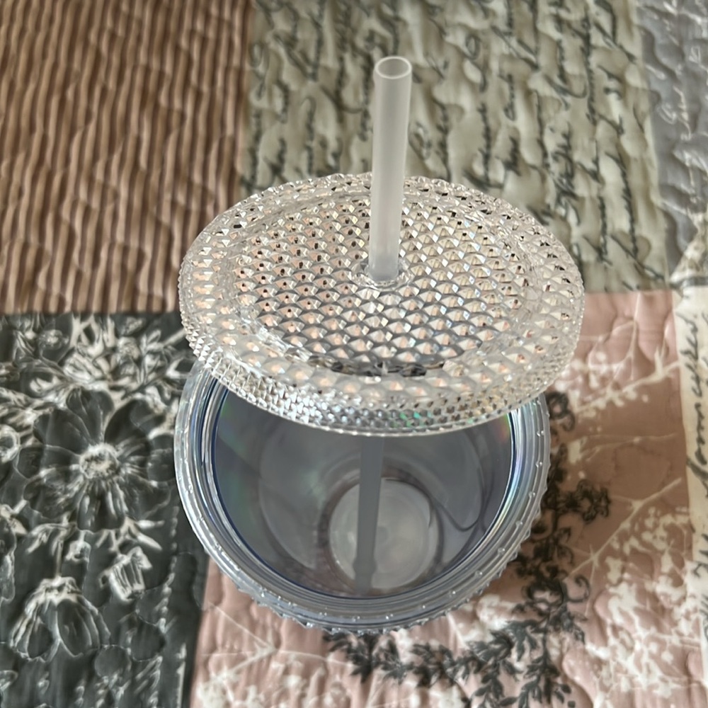 Sparkling Studded Tumbler with Straw - Picture 4 of 6